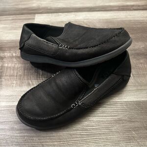 Crocs Shoes Mens Black Slip On Loafer Comfort Casual Lightweight Canvas size 9